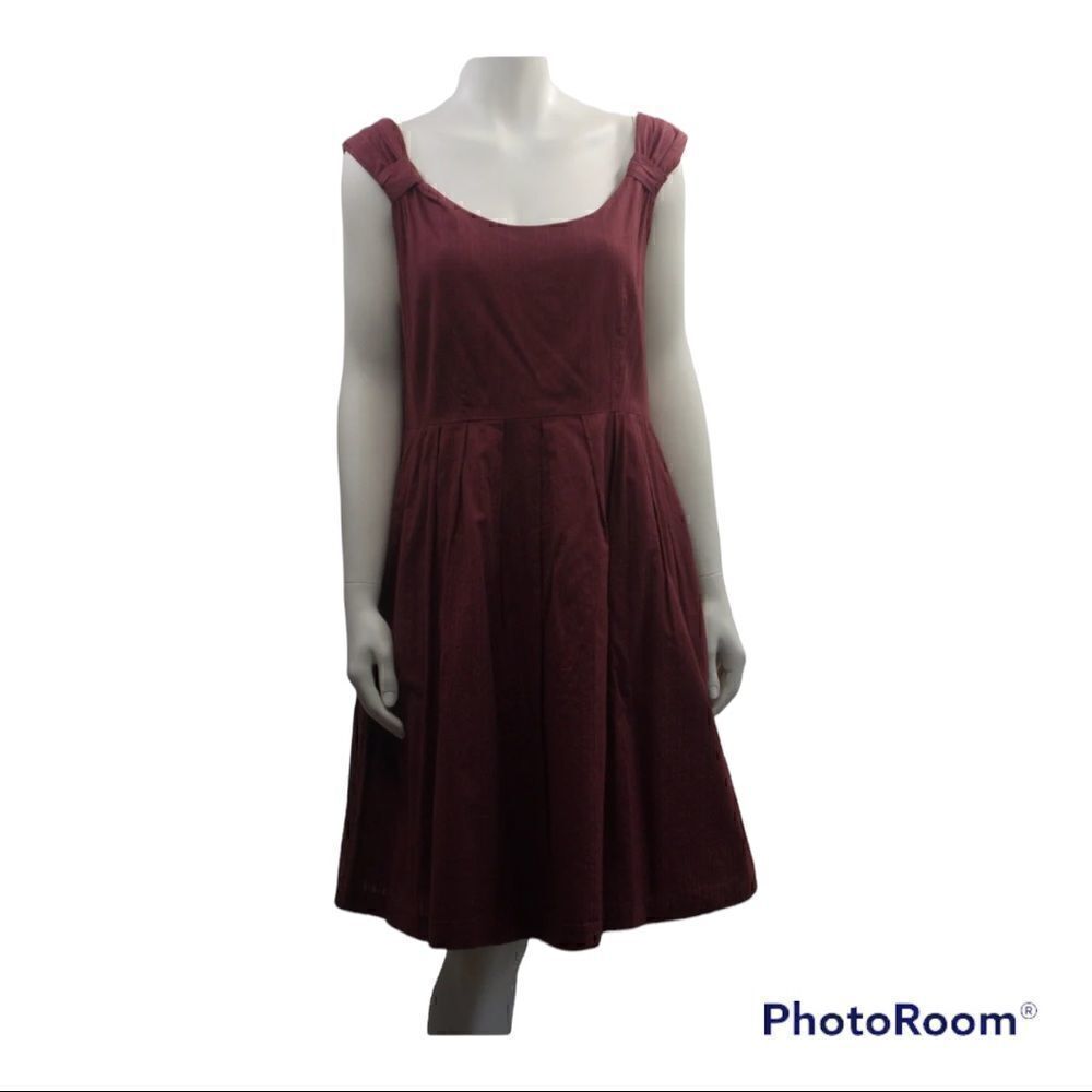 Vintage "George" Women Copper Burgundy Sun Dress Size 6